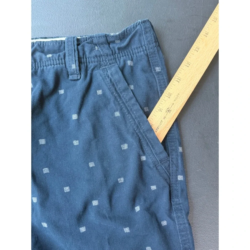 Abercrombie & Fitch Mens Navy‎ Blue Geometric Square Print Chino Shorts Size 36